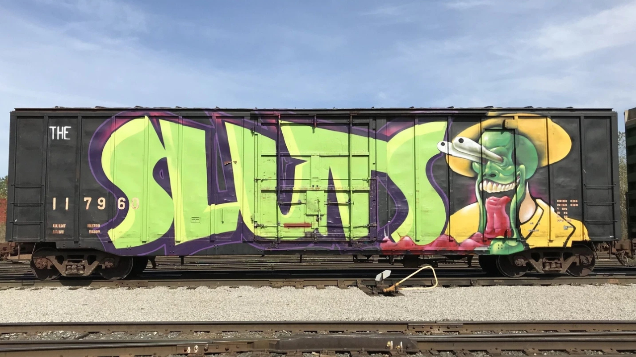 Sluts Box Car Graffiti