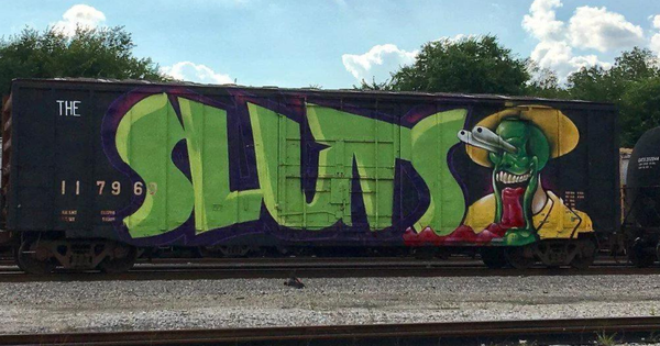 Sluts Box Car Graffiti